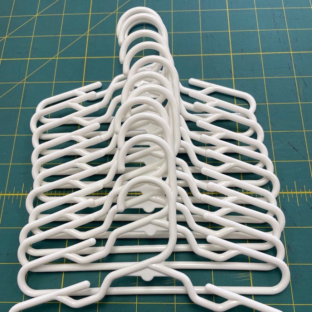 12 White Hangers fits 18 inch American Girl Doll Clothes Accessories
